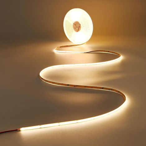 15M Ruban LED COB 24V Blanc Chaud 3000K, 480LEDs/M CRI 90+ 10500LM Dimmable Autocollante Bande LED pour Chambre, Armoire (Alimentation non Incluse) (1/5)