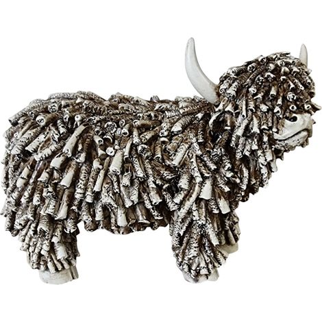 Dekofigur Hochlandrind stehend 18 cm braun Dekofigur