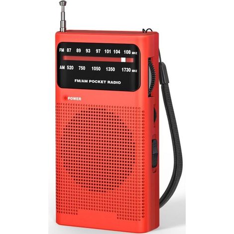 Portable Radio, AM(MW)/FM Battery Operated Radio, Transistor Pocket Radio with Excellent Reception, Excellent Sound Quality, Mini Portable Radio(AA) (1/5)