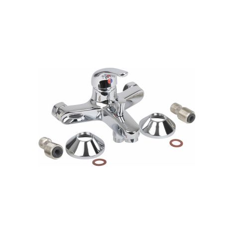 Ideal Standard – Mitigeur de baignoire avec finition chromée – Entraxe 150 mm – Cartouche 35 mm à 2 disques – Clapet antiretour intégré - D1045AA