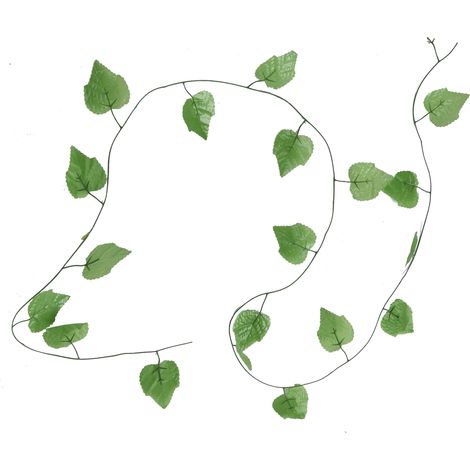 Feuilles de vigne artificielles, lianes, feuilles vertes, plantes, décorations de plafond, guirlandes florales, lianes en plastique, habillage de tuyaux de climatiseur (1/5)