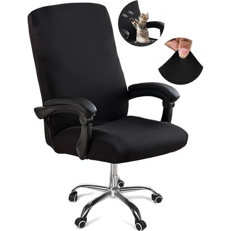 Housse de chaise de bureau, amovible et lavable, avec fermeture éclair, universelle, douce et lavable, pour animaux de compagnie