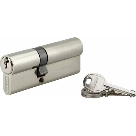 THIRARD - Cylindre de serrure double entrée SA, 35x50mm, anti-arrachement, nickel, vis 45mm, 3 clés - THIRARD (1/3)