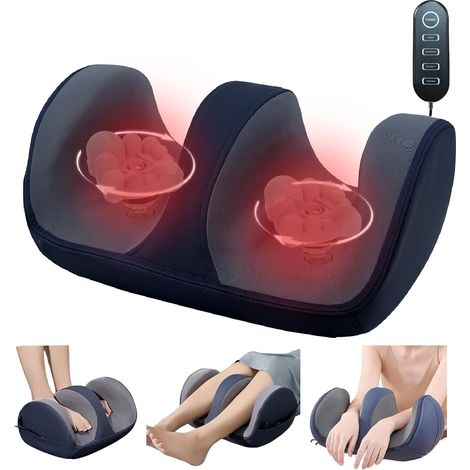 Appareil de massage des pieds et des mollets avec pétrissage et roulement chauffants pour soulager la neuropathie, favoriser le bien-être et la relaxation. Cet appareil de massage des mollets, des jam (1/5)