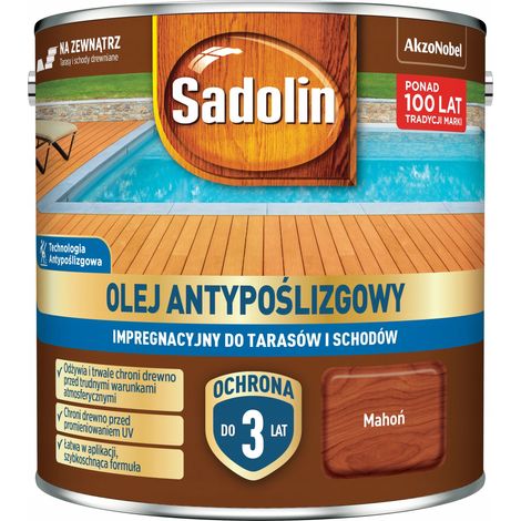 Olio impregnante antiscivolo Sadolin MOGANO 2,5L 1 pz. (1/4)