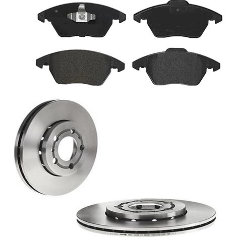 KIT FRENI ANTERIORI compatibile con SKODA FABIA III (NJ3) - DISCHI + PASTIGLIE OEM: P 85 075 , P 85 041 , P 85 121 / 16880 , 16882 /SOSTITUZIONE DIRETTA/BASSA POLVERE/SILENZIOSO