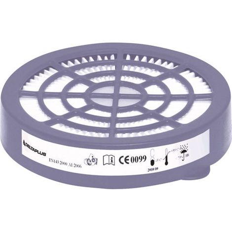 Delta Plus – Filtre cartouche de rechange pour demi-masque Jupiter M6200 – Protection contre particules fines – Remplacement rapide et facile (1/3)