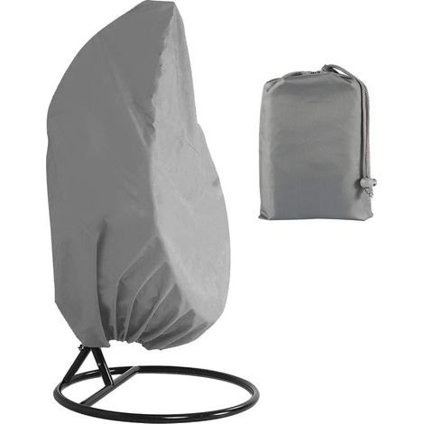 Housse de chaise hamac, housse de chaise hamac, housse de chaise suspendue, coupe-vent, protection UV, tissu Oxford durable, 200 x 230 cm (gris) (1/5)