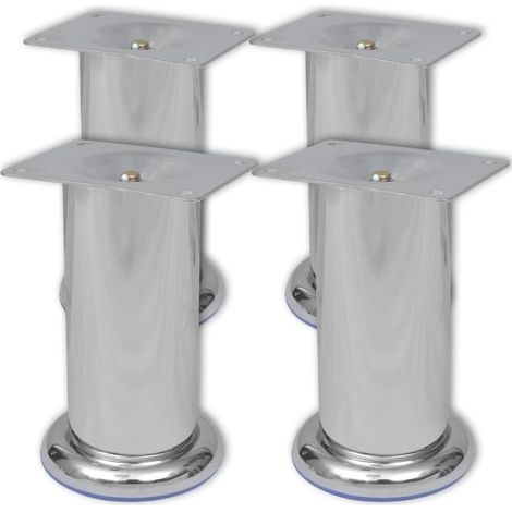 Gambe rotonde per divano, 8 pezzi, cromate, 120 mm. (1/3)