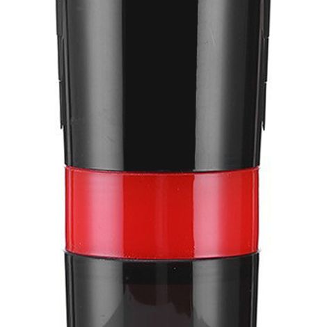 Tragbarer, auslaufsicherer, dreilagiger Sportmixerbecher aus Kunststoff, inklusive einer kostenlosen Packung roter Proteinpulverkapseln. (1/5)
