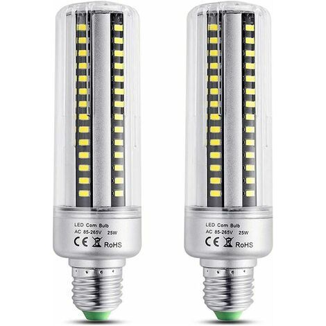 QAZQA Ampoule E27 25W LED Blanc Chaud 3000K, 2500LM de Haute Luminosité, équivalent Halogène Ampoule 200W, Non-dimmable, E27 LED Ampoule de Mas pour Plafonnier, lot de 2 (1/4)