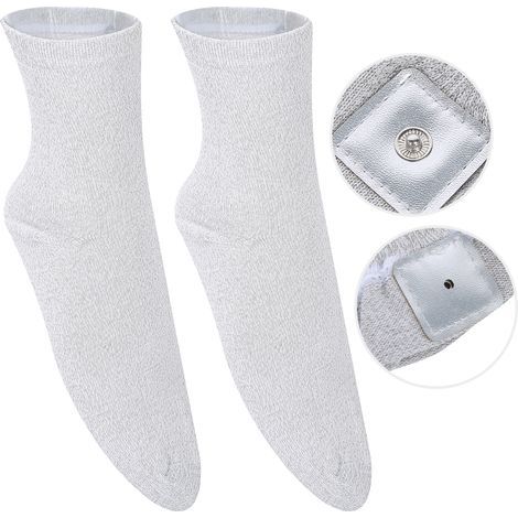 Chaussettes de Massage Électrique en Fibre d'Argent - Électrothérapie pour Pieds avec Revêtement PU (1/5)