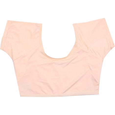 Gilet anti-transpiration sous les bras, manches courtes, pull-over absorbant, lavable, couleur chair, pour femme et fille (1/5)