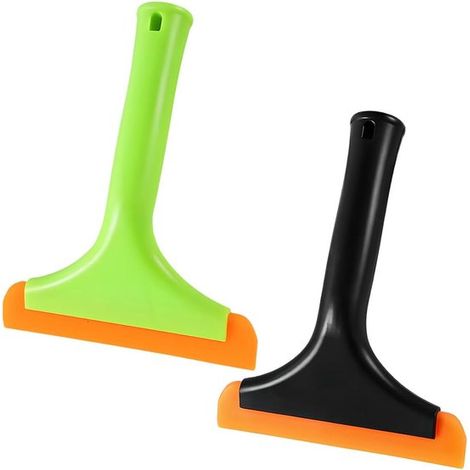Sèche-glace automatique Waterblade - 2 pièces - Essuie-glace auto - Plastique - Silicone - Essuie-glace auto - Raclette de fenêtre - Petits essuie-glaces et raclettes à carrelage adaptés aux portes vi (1/5)