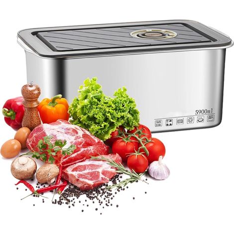 5900 ml Boite Inox, Sous Vide avec Minuterie Rotative (1/5)