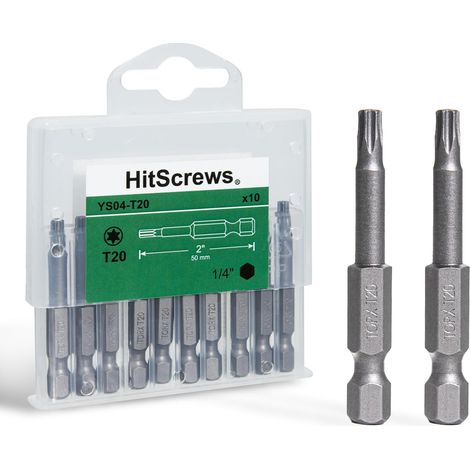 Torx Screwdriver Bits T20 50 mm - 10 Pieces (1/5)