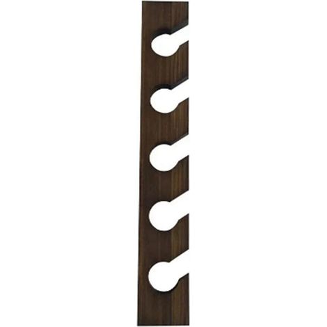 Porte-casquettes en bois pour la maison - Organisateur en bois avec étagère, couleur imitation noyer (1/5)