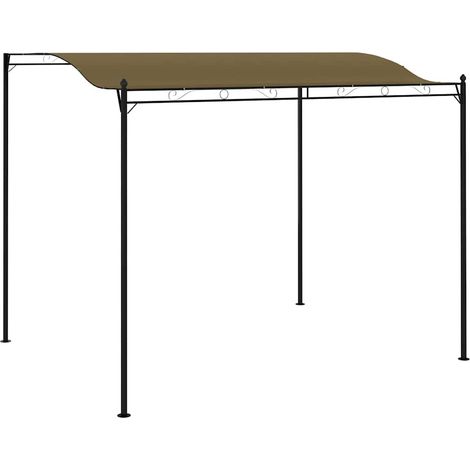 Vidaxl – Auvent de tonnelle 3x2,4 m taupe – Tissu polyester 180 g/m² – Structure en acier robuste – Protection solaire pour extérieur (1/6)