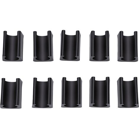 Lot de 10 embouts de pieds de chaise en forme de U avec patins en feutre pour un glissement en douceur, sans rayures ni bruit. Diamètre du tube : 16 mm. (1/5)