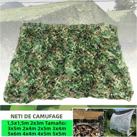 Military Camouflage Net for Garden Shade Decoration Green Jungle Desert White 2x5m/3x4m/4x5m Automatic Waterproof Cover (1/5)