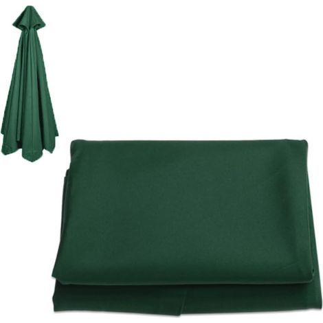 Replacement Market Umbrella Canopy, Outdoor Parasol Top Cover, Umbrella Canopy Replacement, Patio Umbrella Canopy Cover Replacement, 10 Ft 8 Ribs 6 Ribs Umbrella (Color : Dark Green, Size : 3 (1/5)
