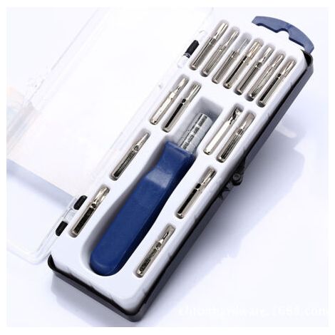 16 en un tournevis multifonction starter set, petit tournevis Multi - fonction lot tête tournevis magnétique (1/5)