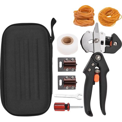 Kit de greffage 2 en 1 pour jardin – sécateur + pince – ruban à greffer, 3 lames rechange, pour arbres fruitiers/vignes (1/5)