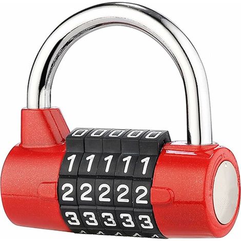 Cadenas à combinaison à 5 chiffres pour casiers, salles de sport et outils, pour une installation à domicile et un usage quotidien.-AquaForge (1/5)