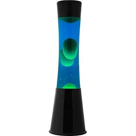 i-total Retro Lampe farbig schwarz 40 cm blau grün