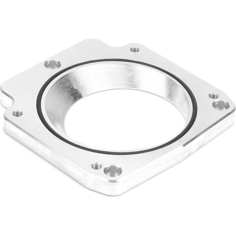 Drosselklappen-Adapterplatte aus naturbelassenem Aluminium mit Befestigungsschrauben, passend für LS/DBW/DBC