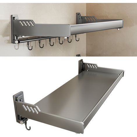 Étagère murale de cuisine en acier au carbone, sans perçage, multifonctionnelle, flottante, porte-épices suspendu pour ustensiles (1/5)