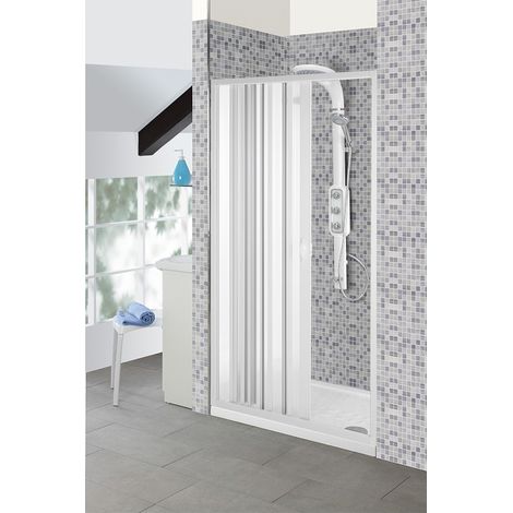 Box doccia a soffietto da 80/90x185cm in PVC anta apertura laterale