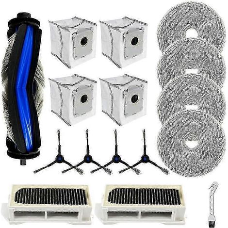 Kit d'accessoires compatible avec les aspirateurs robots ECOVACS Deebot Mini : brosse principale, filtre HEPA, chiffon de nettoyage, sacs à poussière, pièces de rechange KF. WHBYV (1/4)