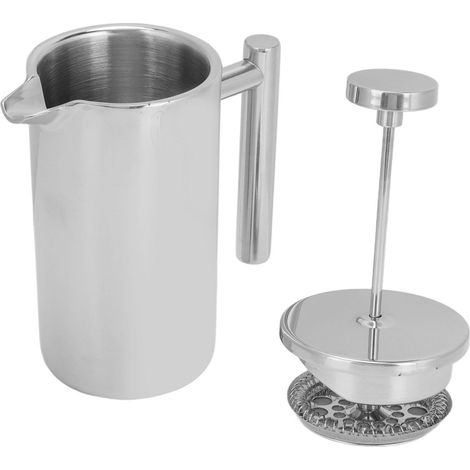 350 ml doppelwandige, isolierte French-Press-Kaffeekanne aus Edelstahl mit Filter