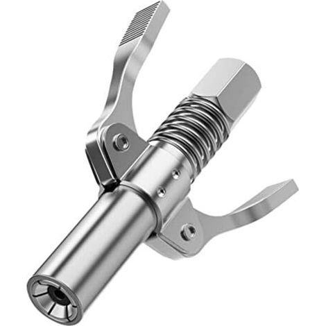 Embout de Pistolet à Graisse Double Poignée Raccord M6-M14 1/8 NPT Compatible Toutes Pompes à Graisse (1/4)