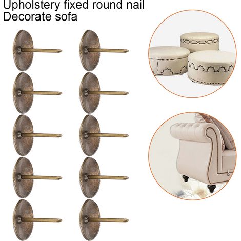 30 pièces clous décoratifs écaille pour canapé, vêtements et projets DIY, en fer de 19mm (1/5)