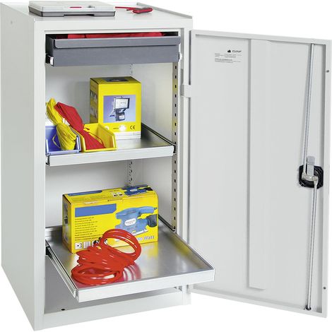 Stumpf  Gabinete  de  herramientas  y  materiales  Serie  3000  gris  claro  +  1  cajón  de  100  mm  +  2  estantes  extraíbles  -  3001107
