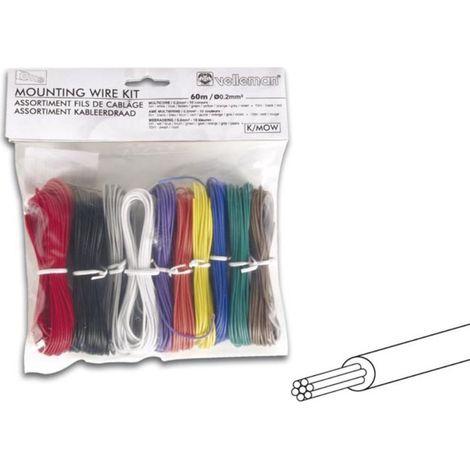 Velleman - Cable de cableado K/MOW 1 x 0,20 mm², Multicolor