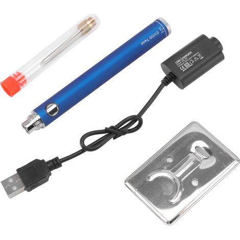 Ortviai Fer à souder sans fil rechargeable avec interface 510, pointe en alliage d’aluminium, bleu, 200–470 °C (1/5)