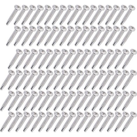 100 vis autoperceuses à tête ronde en acier inoxydable 304 pour le travail du bois M4.2x25 (1/5)
