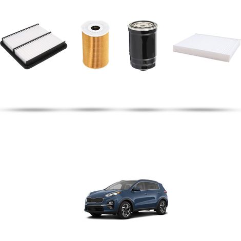 Kit tagliando 4 filtri compatibile con Kia Sportage IV (QL) 1.7 crdi 85kw dal 2016