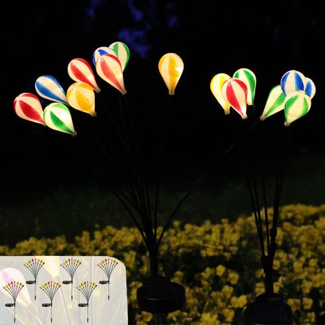 Lot de 6 lumières d'Halloween de jardin, lumières solaires de ballon, lumières solaires, lumières décoratives de jardin, décoration de Noël, solaires (1/5)