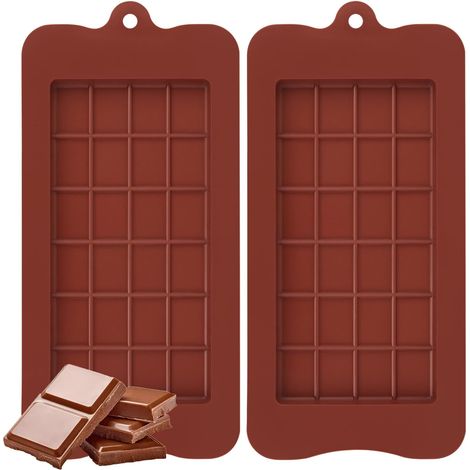 Forme de chocolat de silicone, 2 pièces, forme de chocolat de Dubaï, forme de silicone, chocolat, forme de chocolat avec couche anti-adhésion, forme de chocolat, formes de chocolat pour 24 bordeaux de (1/5)