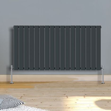 Warmehaus Horizontal Radiator Flat 600 x 1158mm Single Anthracite (1/5)