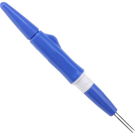 Stylo à broder poinçon avec aiguilles fines pour couture et travaux manuels (Bleu) (1/5)