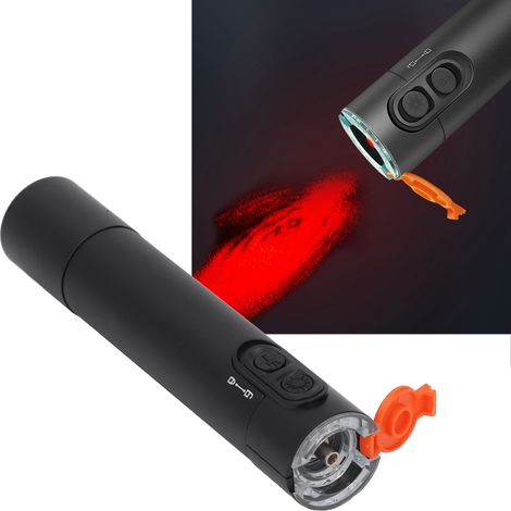 Stylo lumineux rouge rechargeable avec source de lumière rouge 5V et capacité de test de fibre optique de 30mW. (1/5)