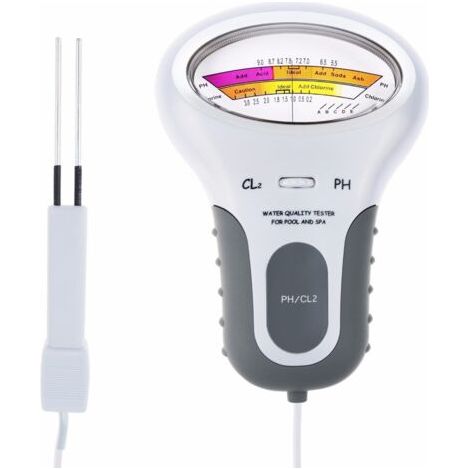 QORVA-Testeur électronique de chlore et pH – Mesure précise de la qualité de l'eau – Autonettoyant et sans consommables – Grand écran affichage - PH 2 EN