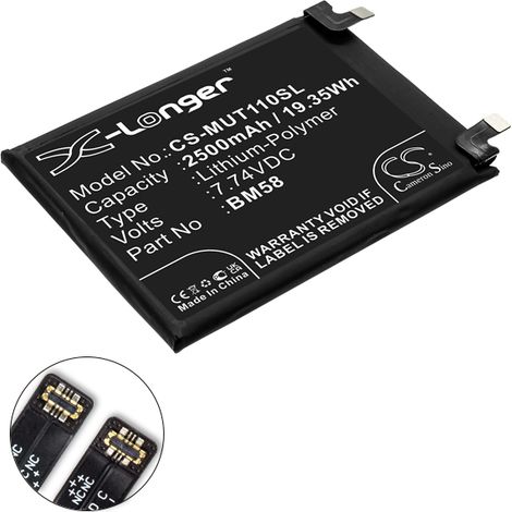 NX - Batterie téléphone, smartphone, GSM pour Xiaomi 7.74V 2500mAh - BM58 (1/4)