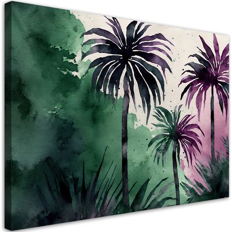 Tableau déco Palmier Jungle Aquarelle 100x70 (1/5)