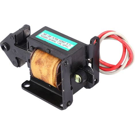 Électroaimant à solénoïde AS-05 A AC à poussée-traction 220 V CA 1 N Course de 15 mm (1/5)